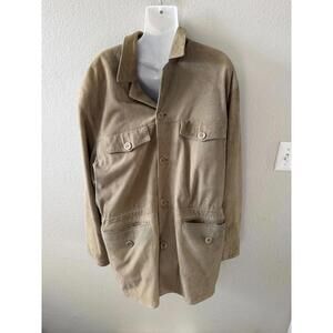 Torras Barcelino Beige Leather Suede Lightweight Men's Jacket EU 42